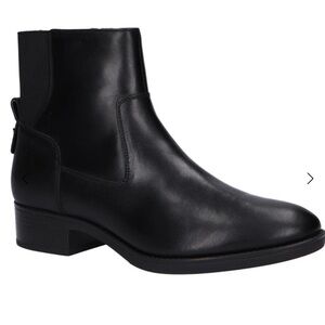 NEW Geox Respira Black Genuine Leather Ankle Boots Italian Patent Sz 7 US 37 EU